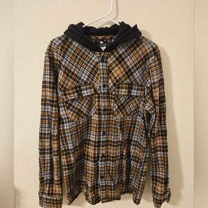LRG JOURNEY THROUGH HOODED FLANNEL